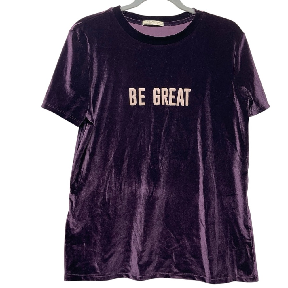 Zara Trafulc BE GREAT Velvet Top Size M Whimsigoth,grunge Emo